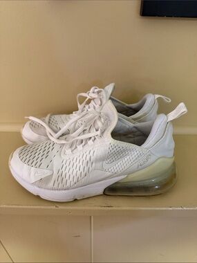 Nike Air Max 270 White and Cream Sneakers